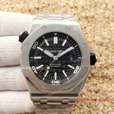 Swiss Copy Audemars Piguet Royal Oak Offshore Diver Forged Carbon SS Black